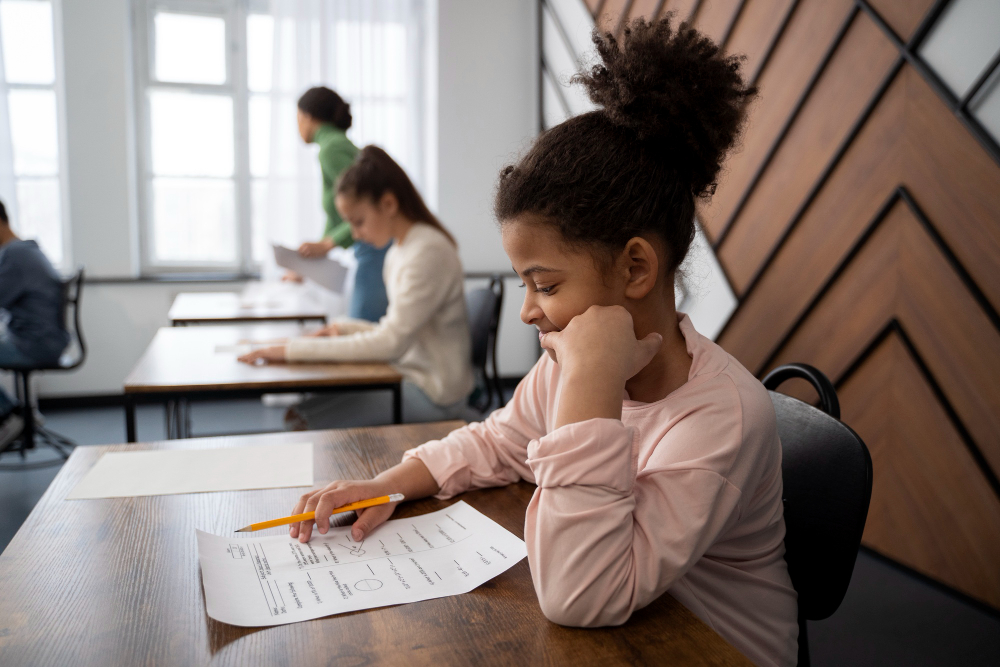 student taking IQ test to identify GT identifying gifted and talented